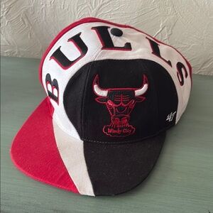 47 Brand Bulls Hat - Red, Black, White